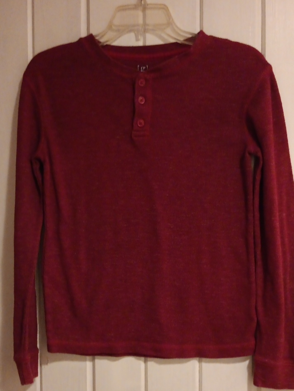 :George" Long Sleeve Thermal Top - Wine Red XS/XCH